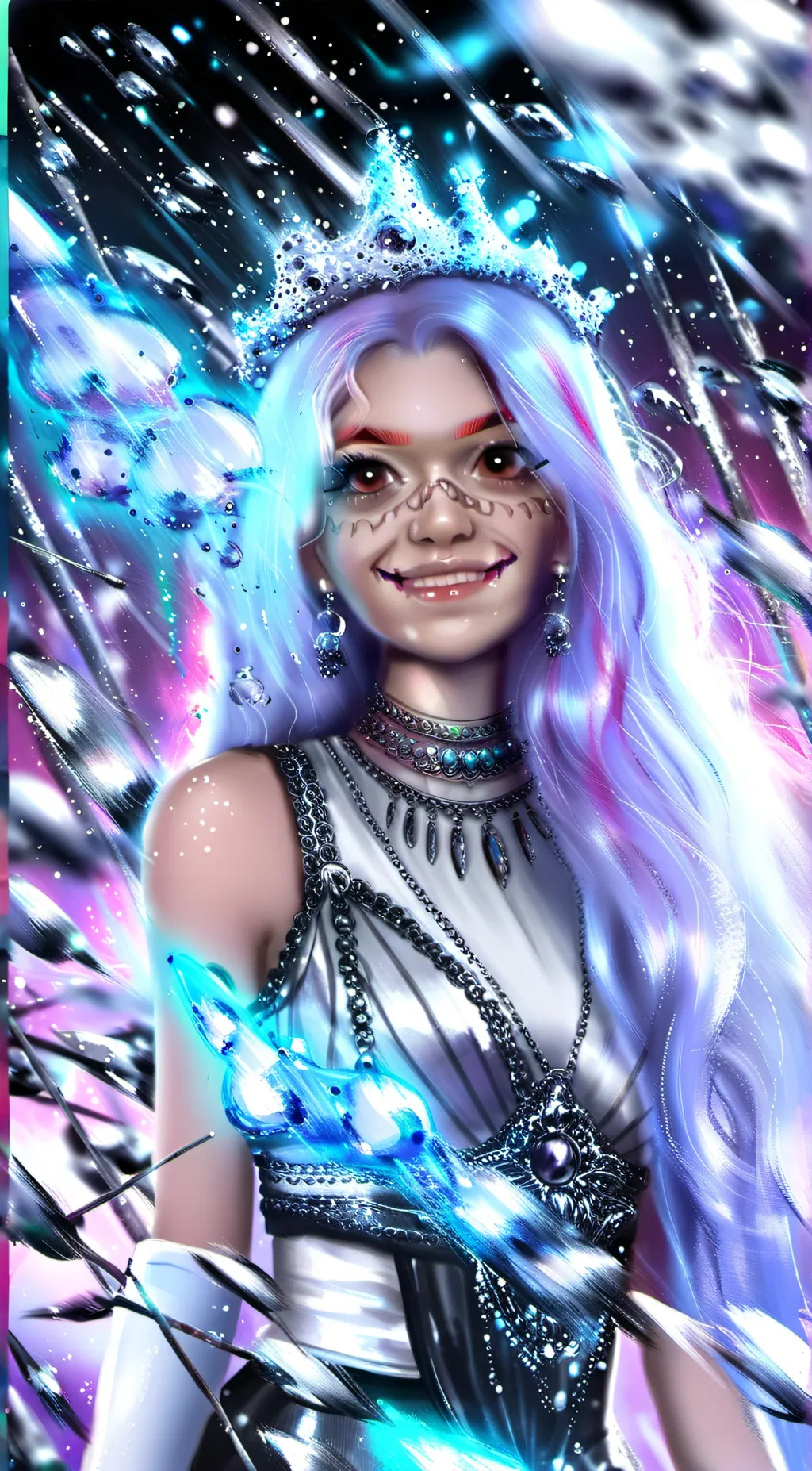 ai character: winter background