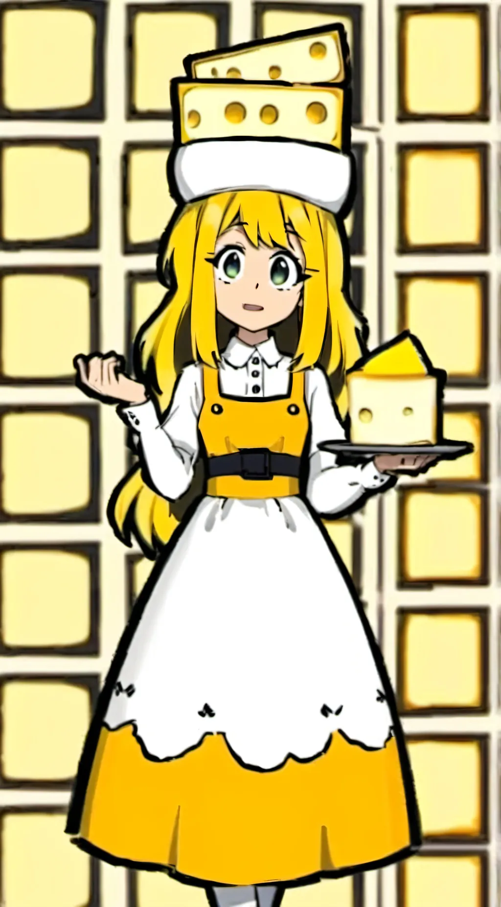 ai character: Cheese toppin background