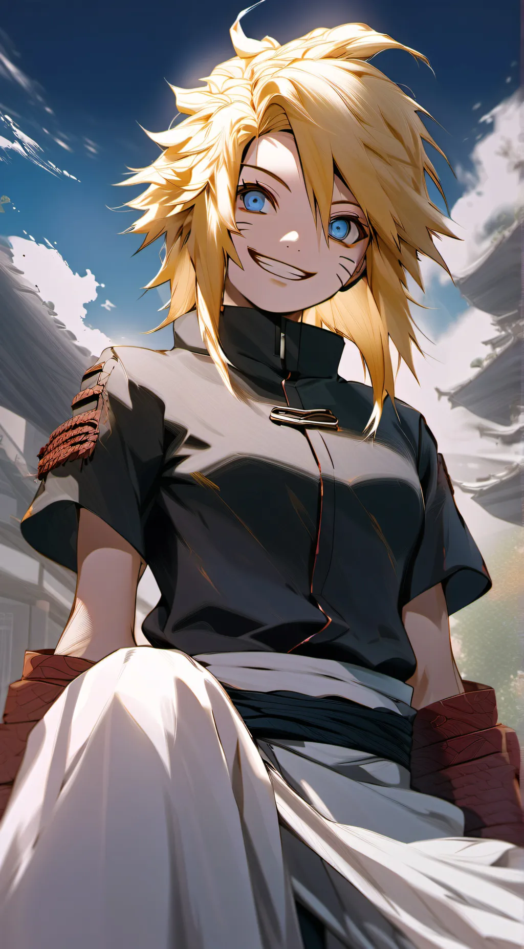 ai character: Naruto In 3024 background