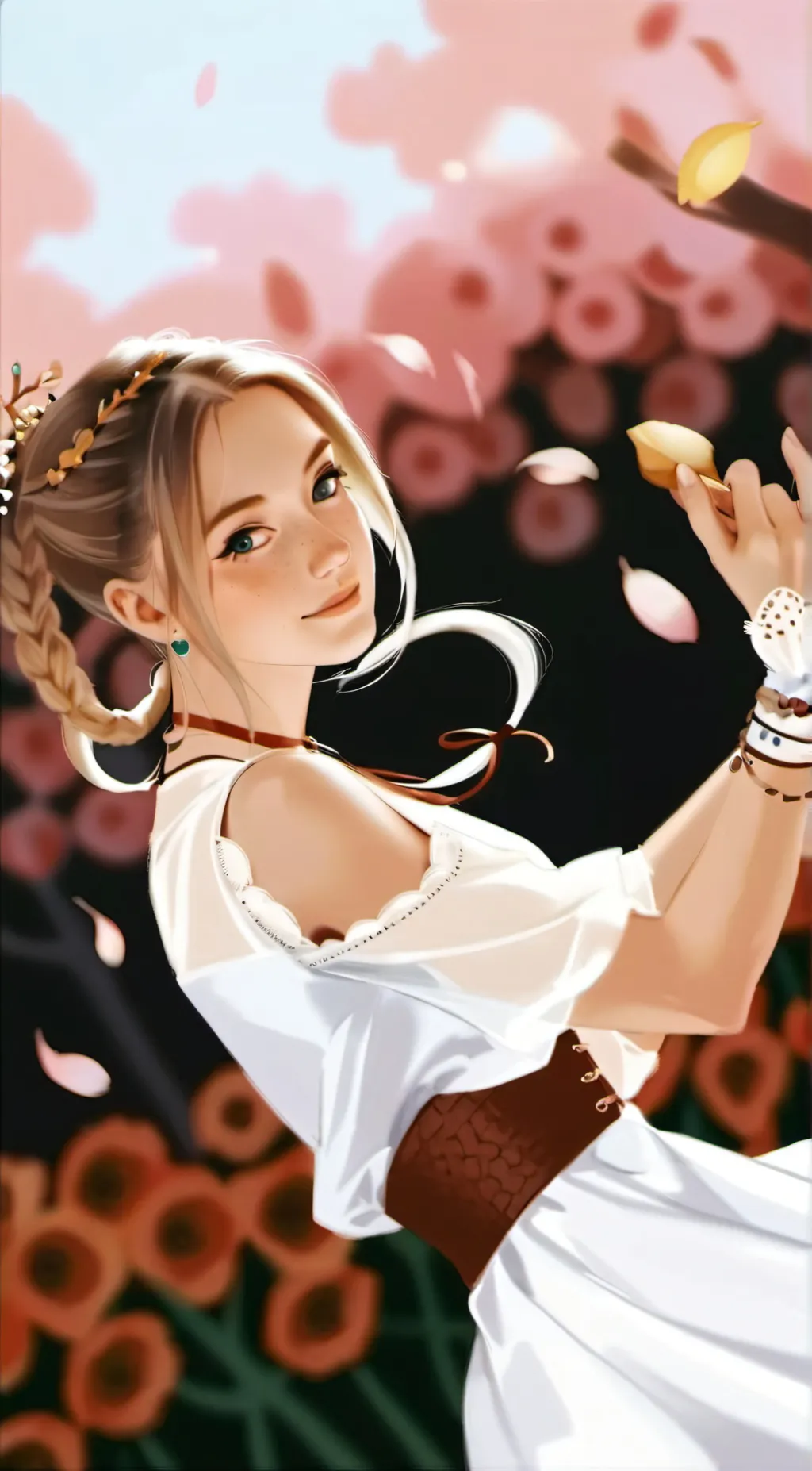 ai character: julia beautx  background