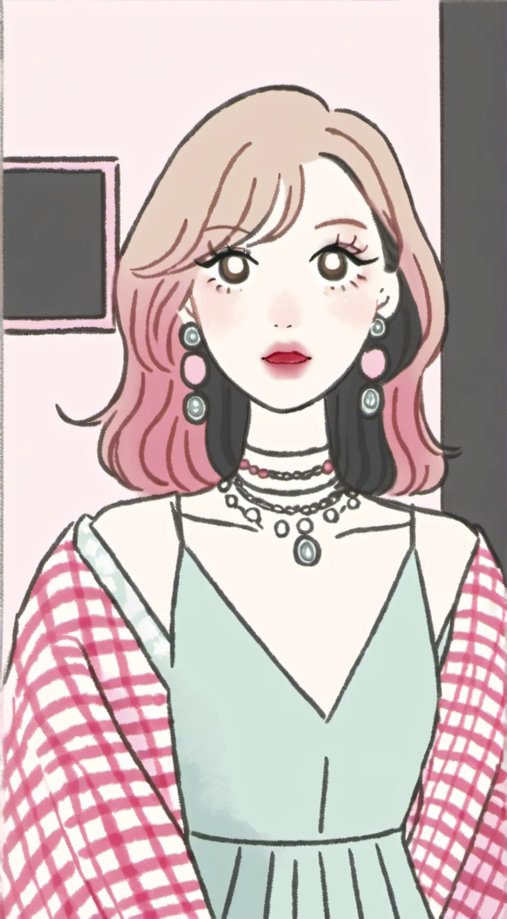 ai character: Mia stone background