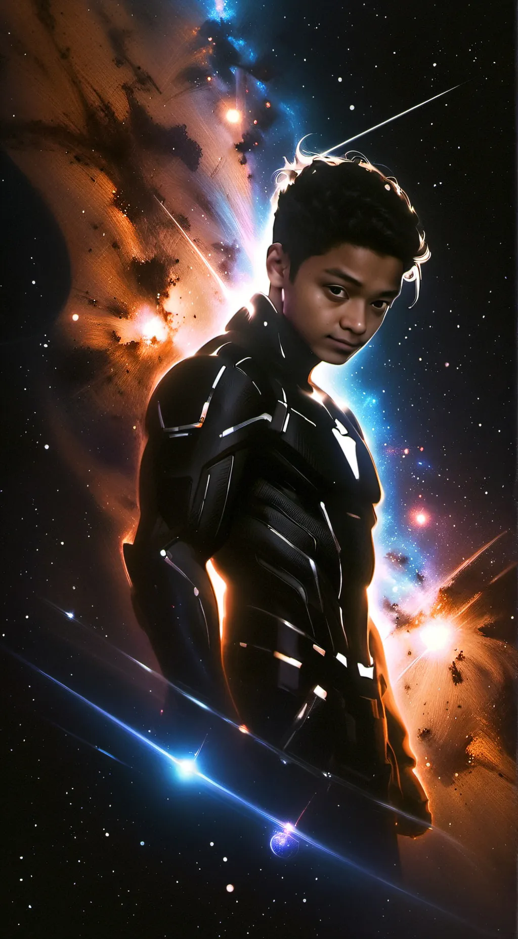 ai character: Kyree but tall  background