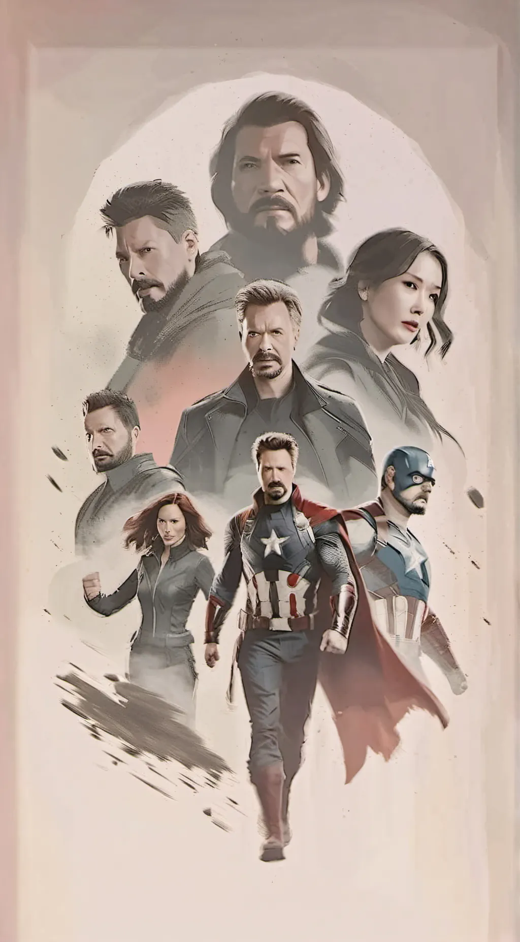 ai character: avengers background