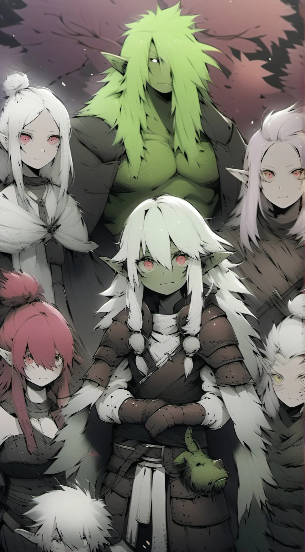 ai character: Raven&gob-line&rai background