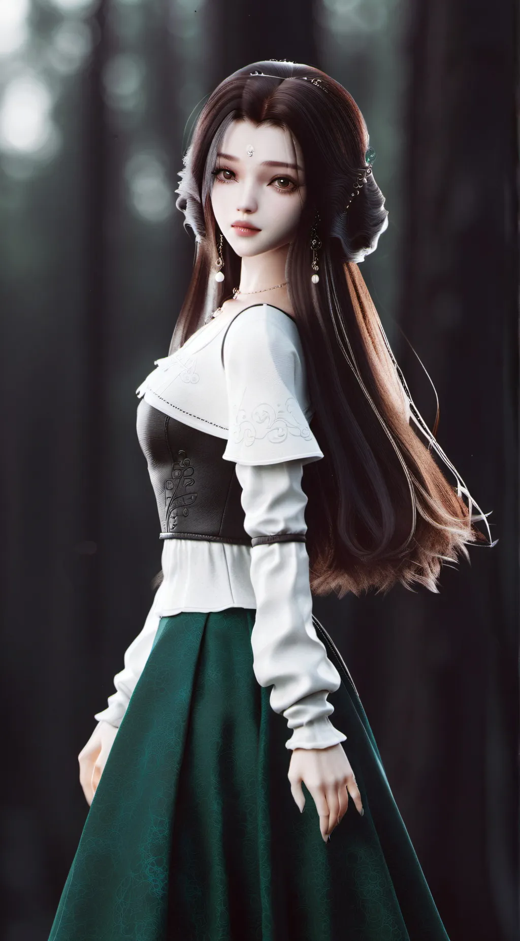 ai character: Bella silver background