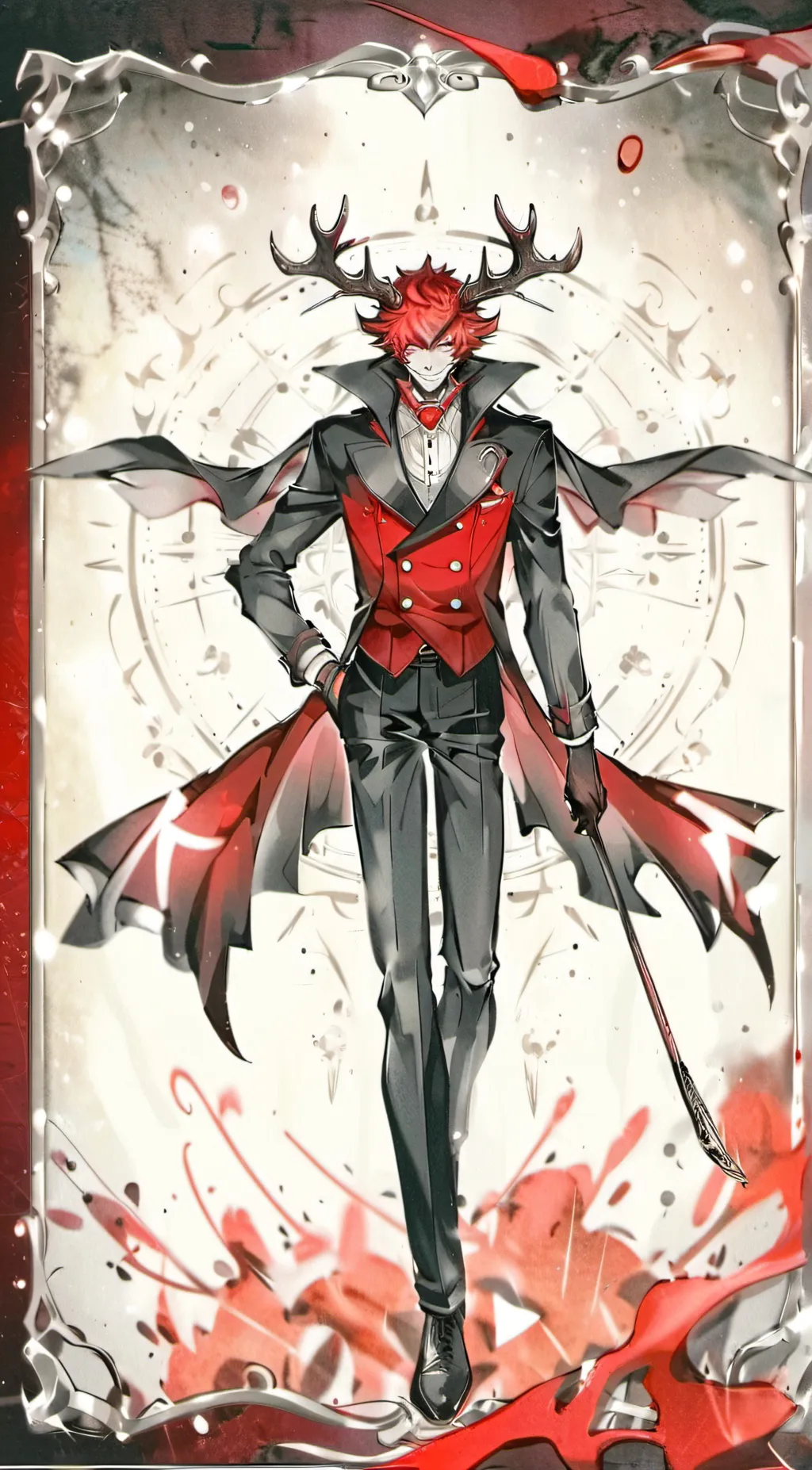 ai character: ❤️❦Alastor❦❤️ background