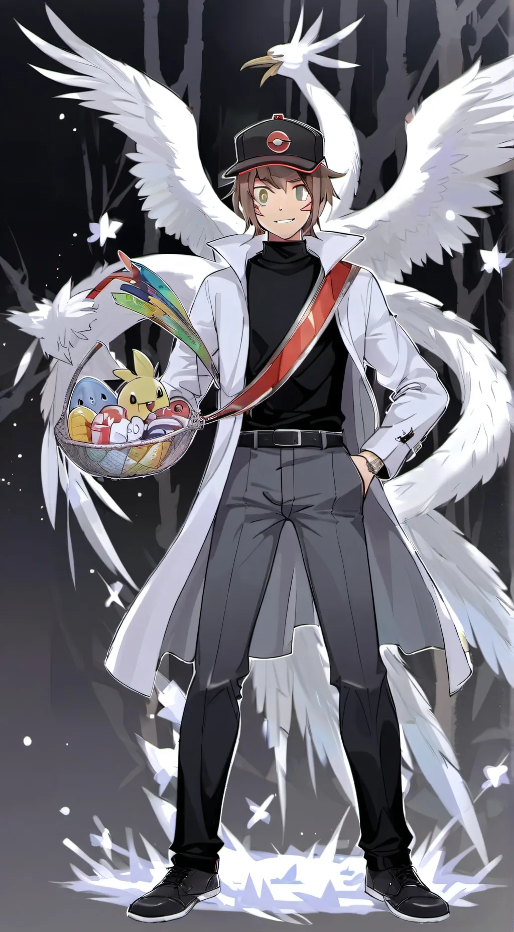 ai character: FNAFxPokemon background