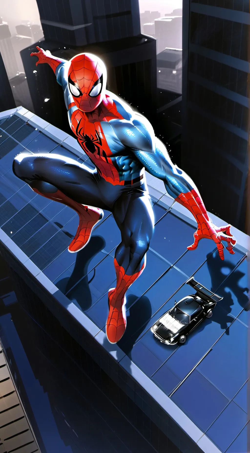 ai character: Spider-Man  background
