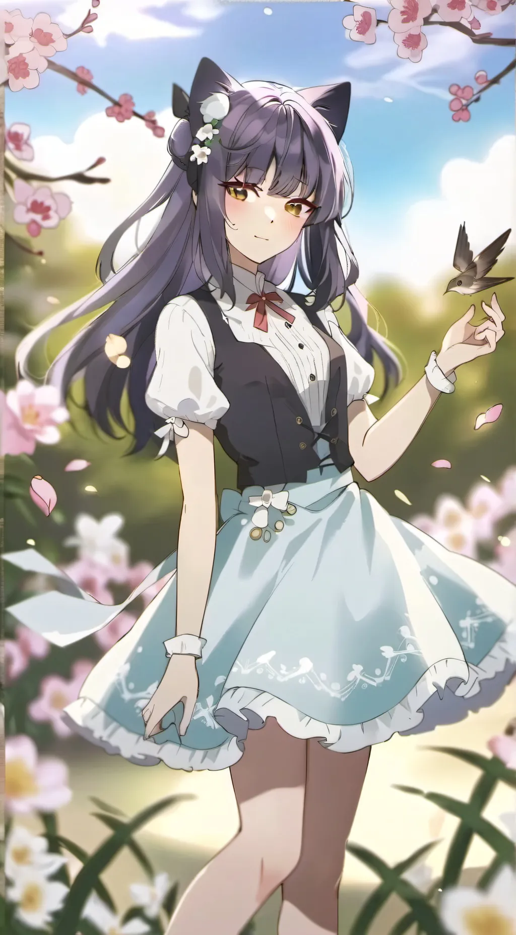 ai character: sus girl background