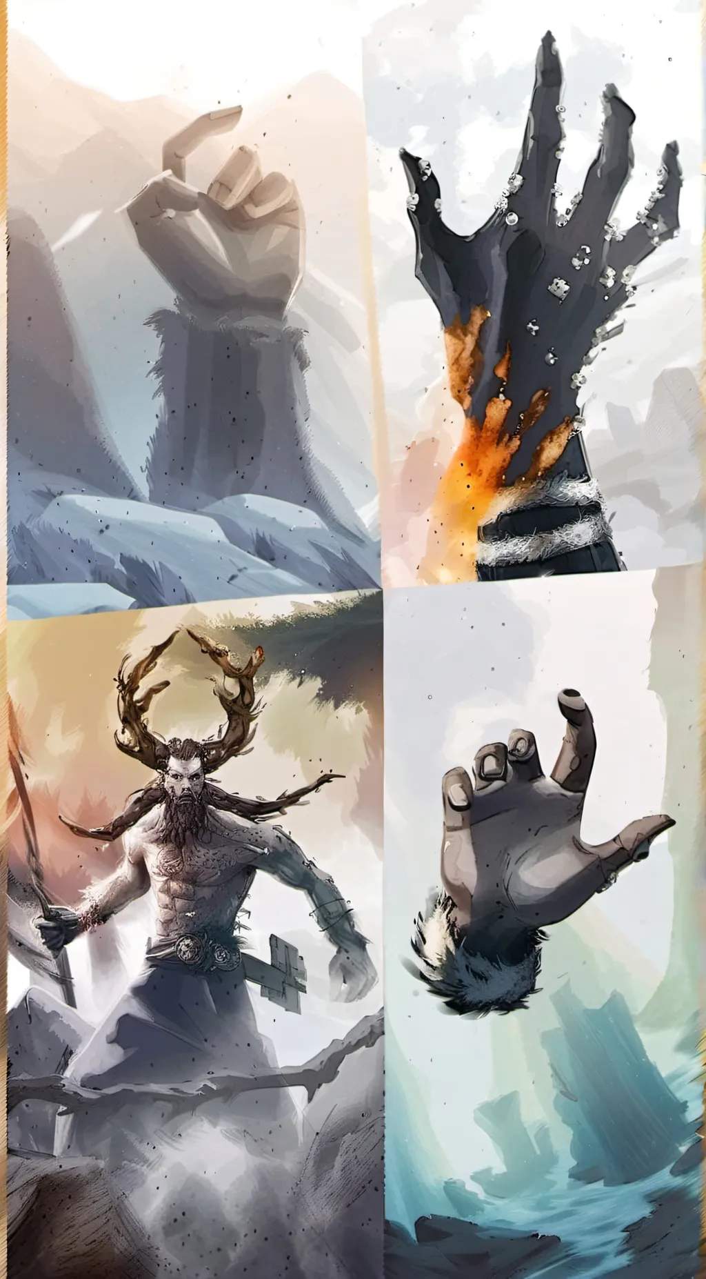 ai character: Hand demon background