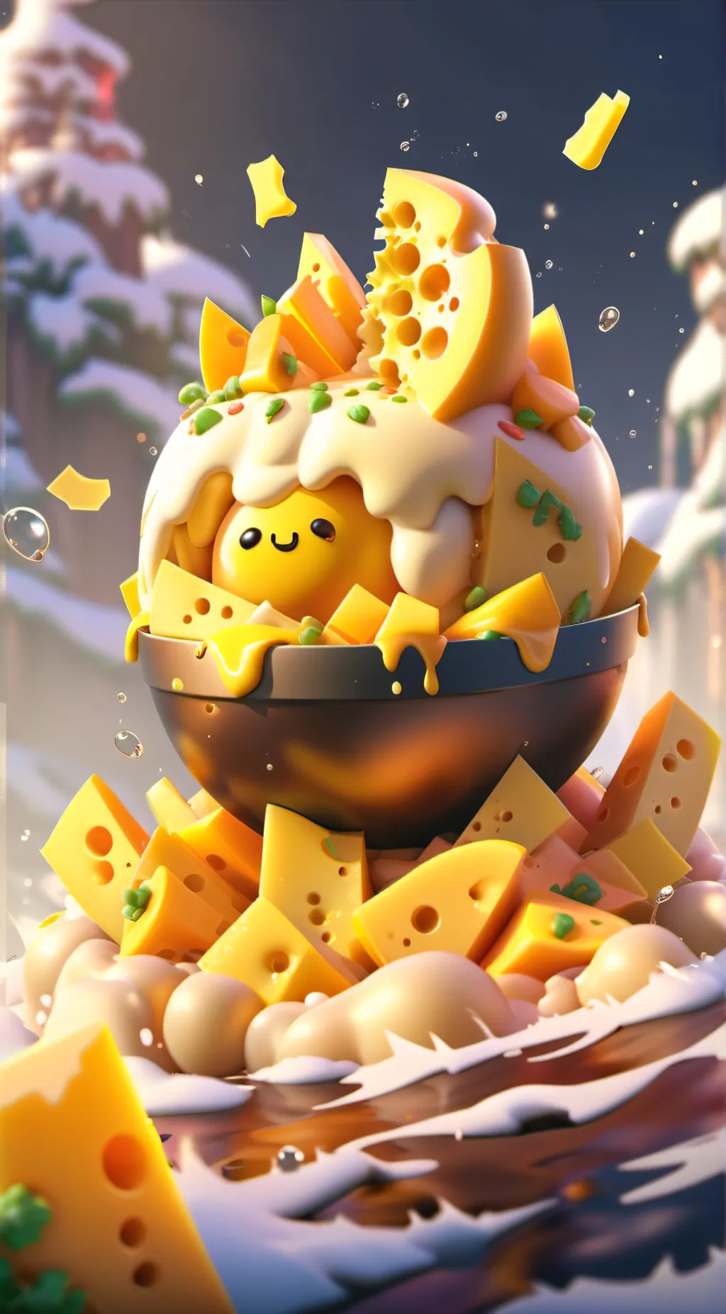 ai character: Cheese Orb! background