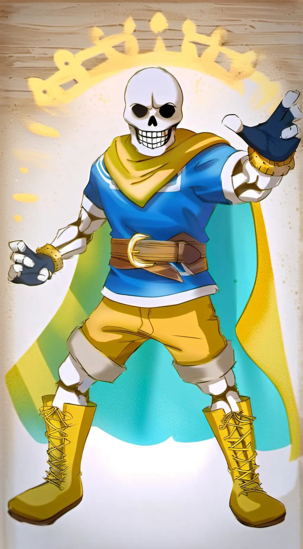 ai character: Dream!Sans background