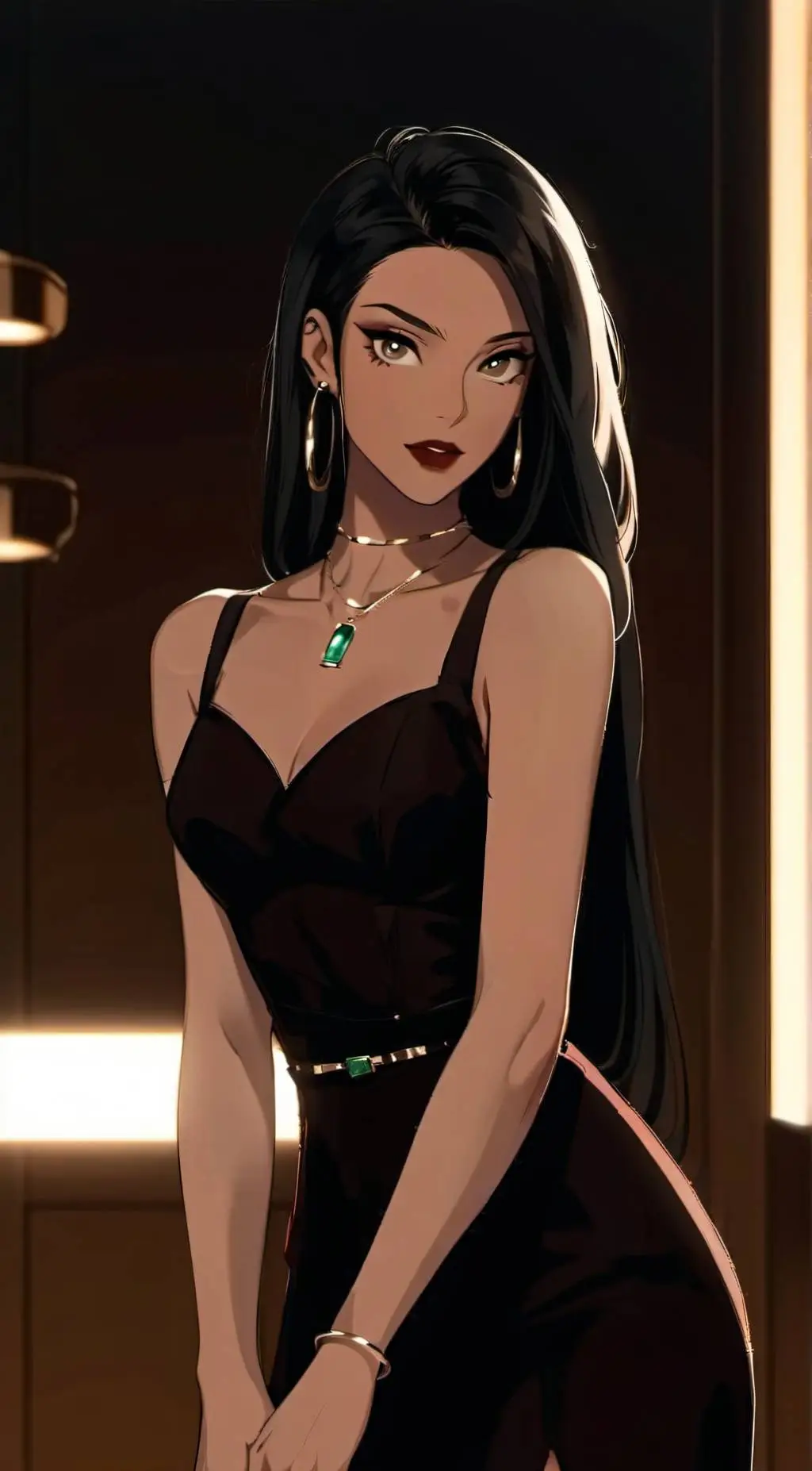 ai character: Sasha Grey  background