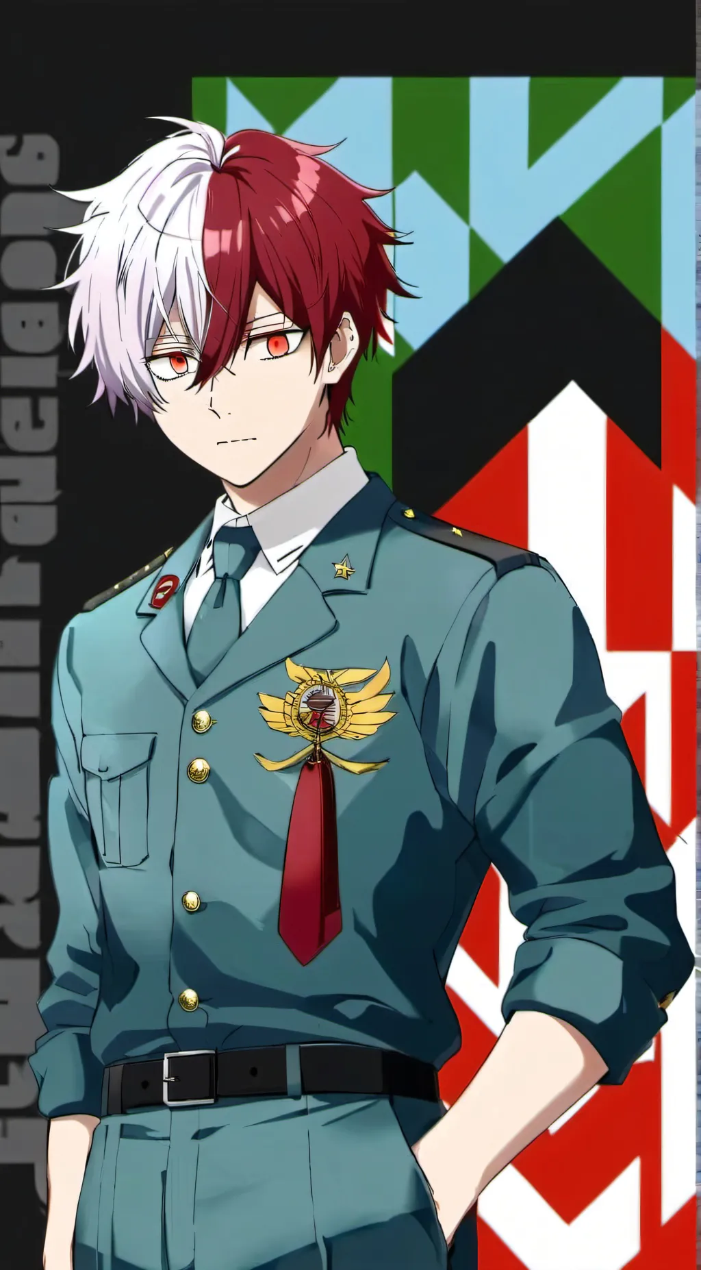 ai character: Shoto todoroki background