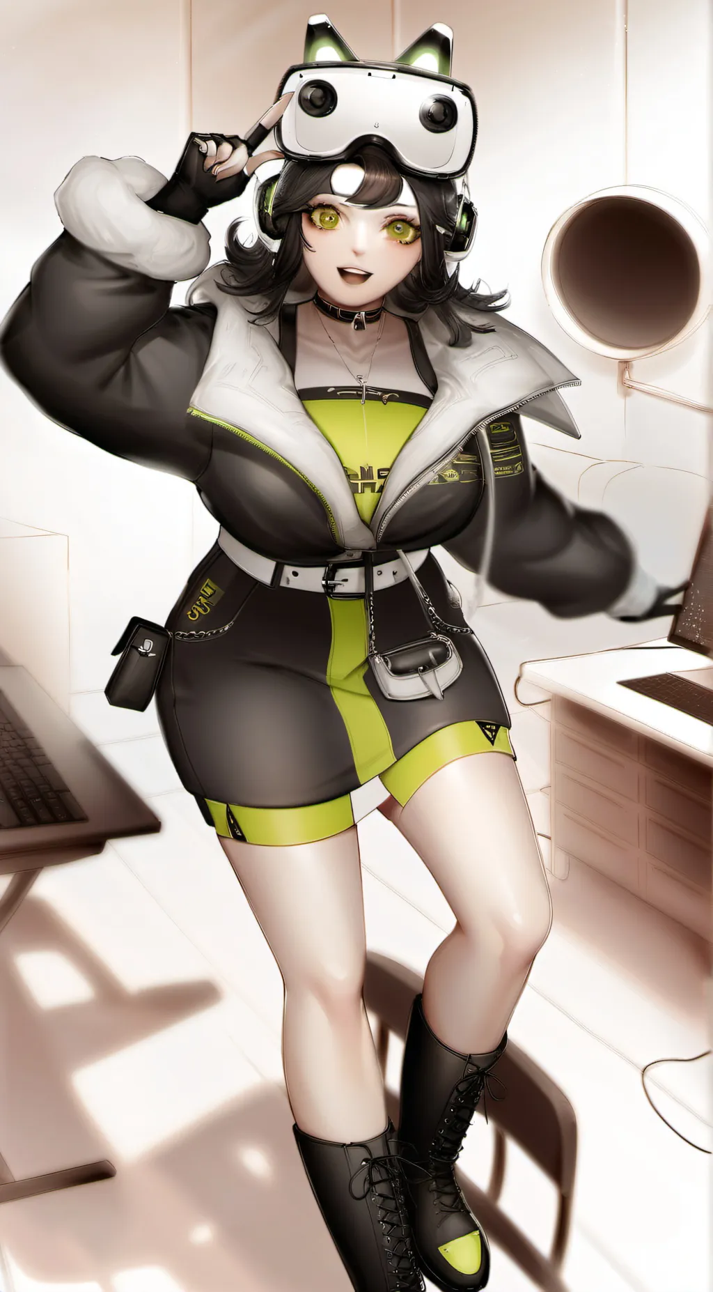 ai character: Computer Woman background