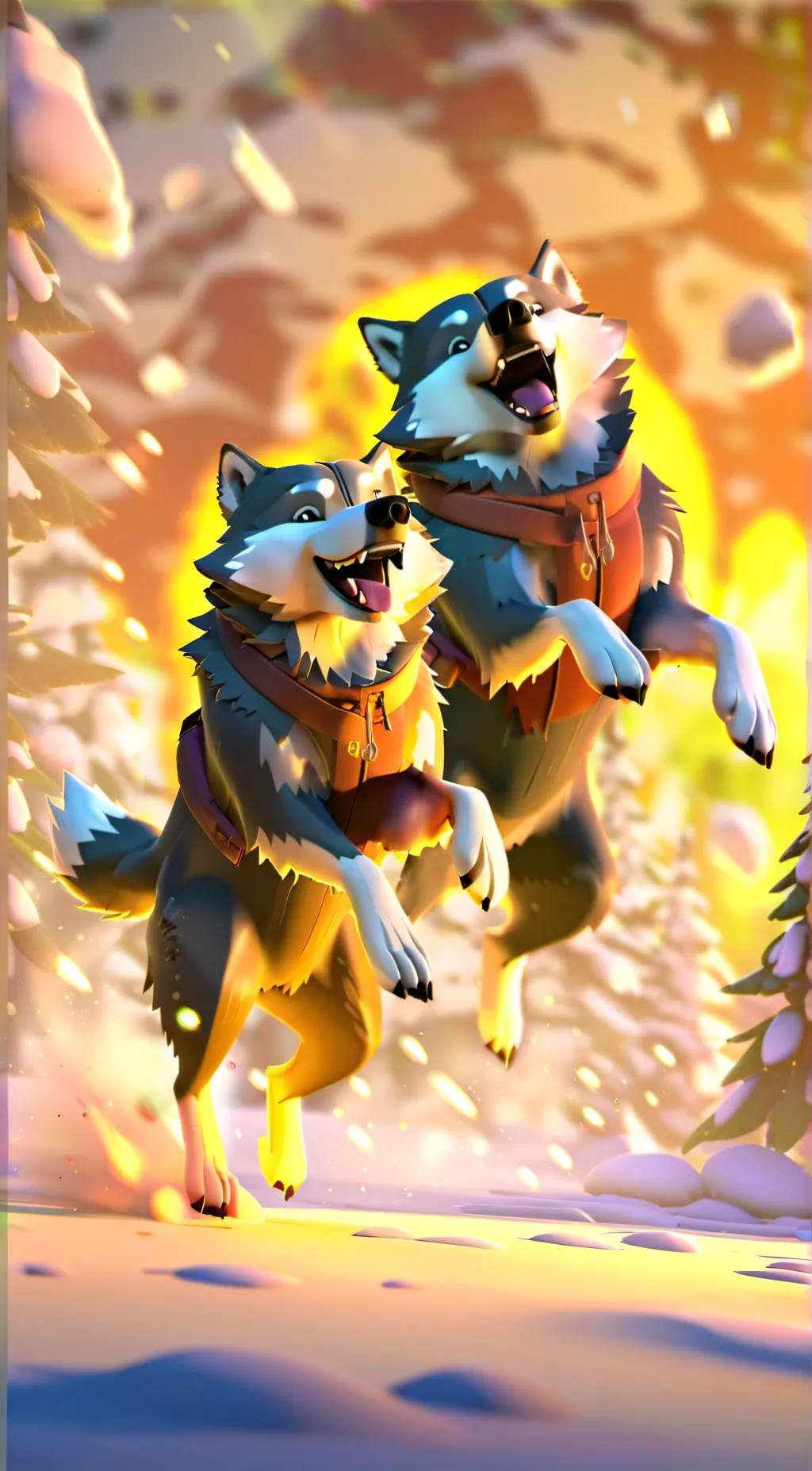 ai character: ..Wolf pack..  background