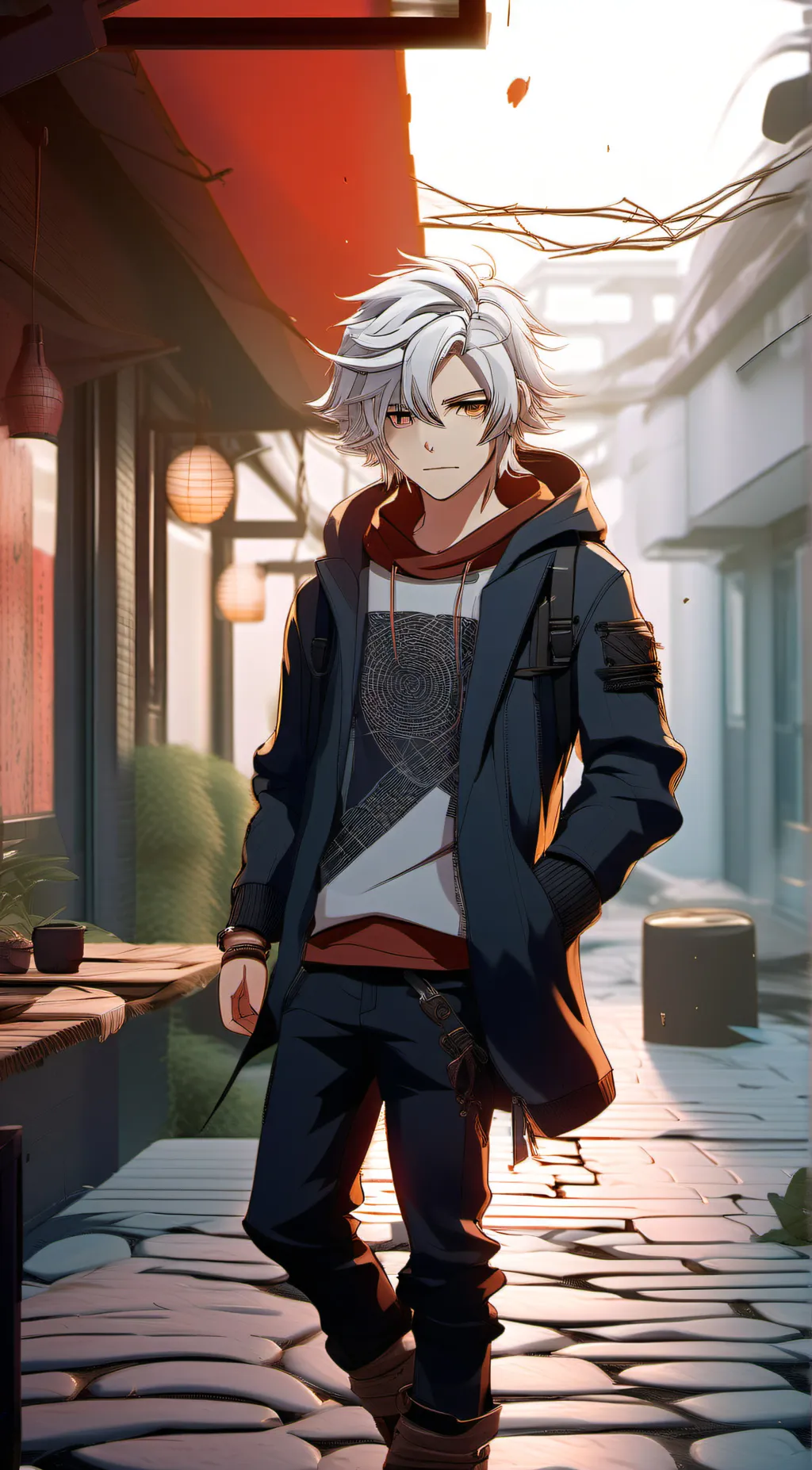 ai character: ash background