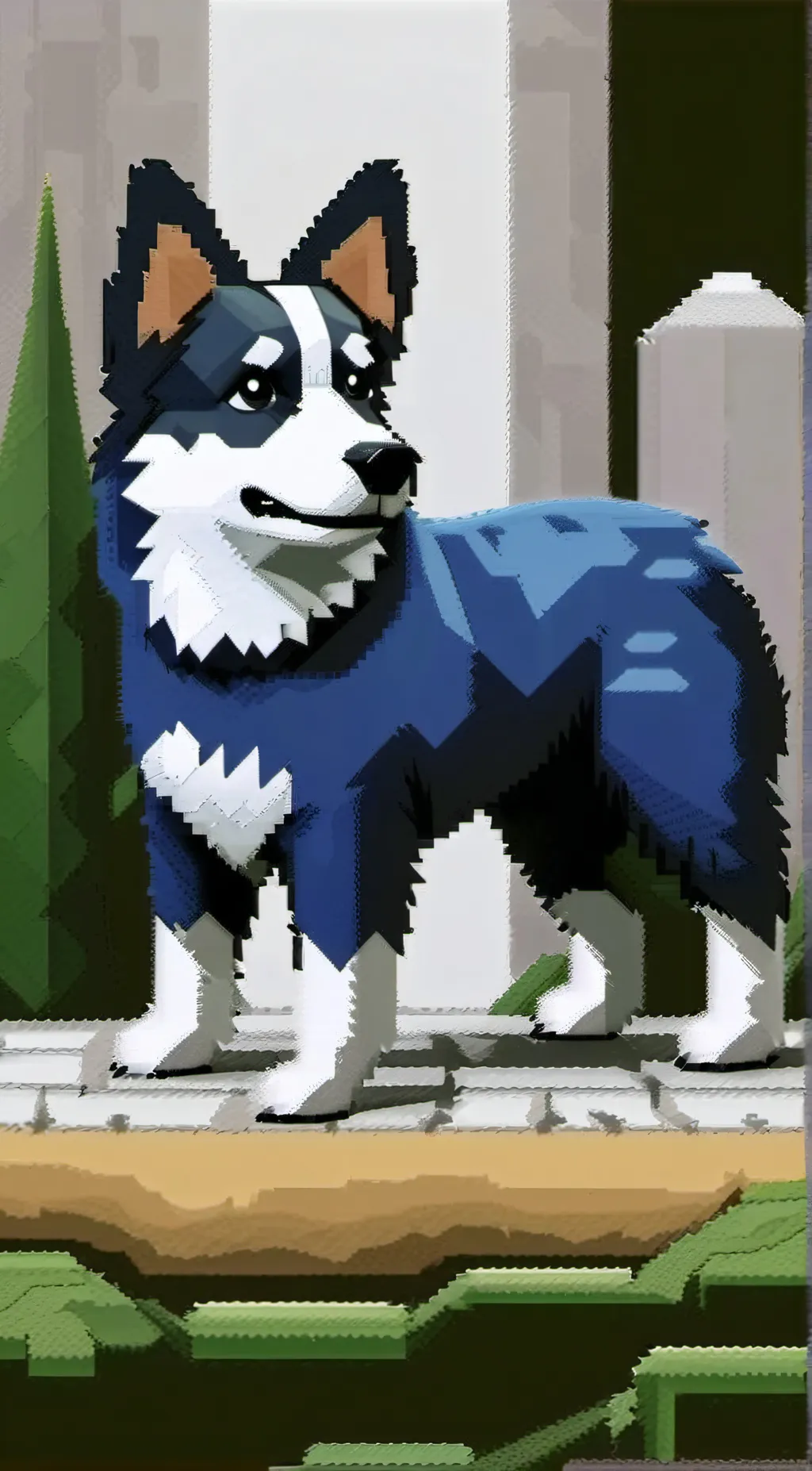 ai character: Bluey background