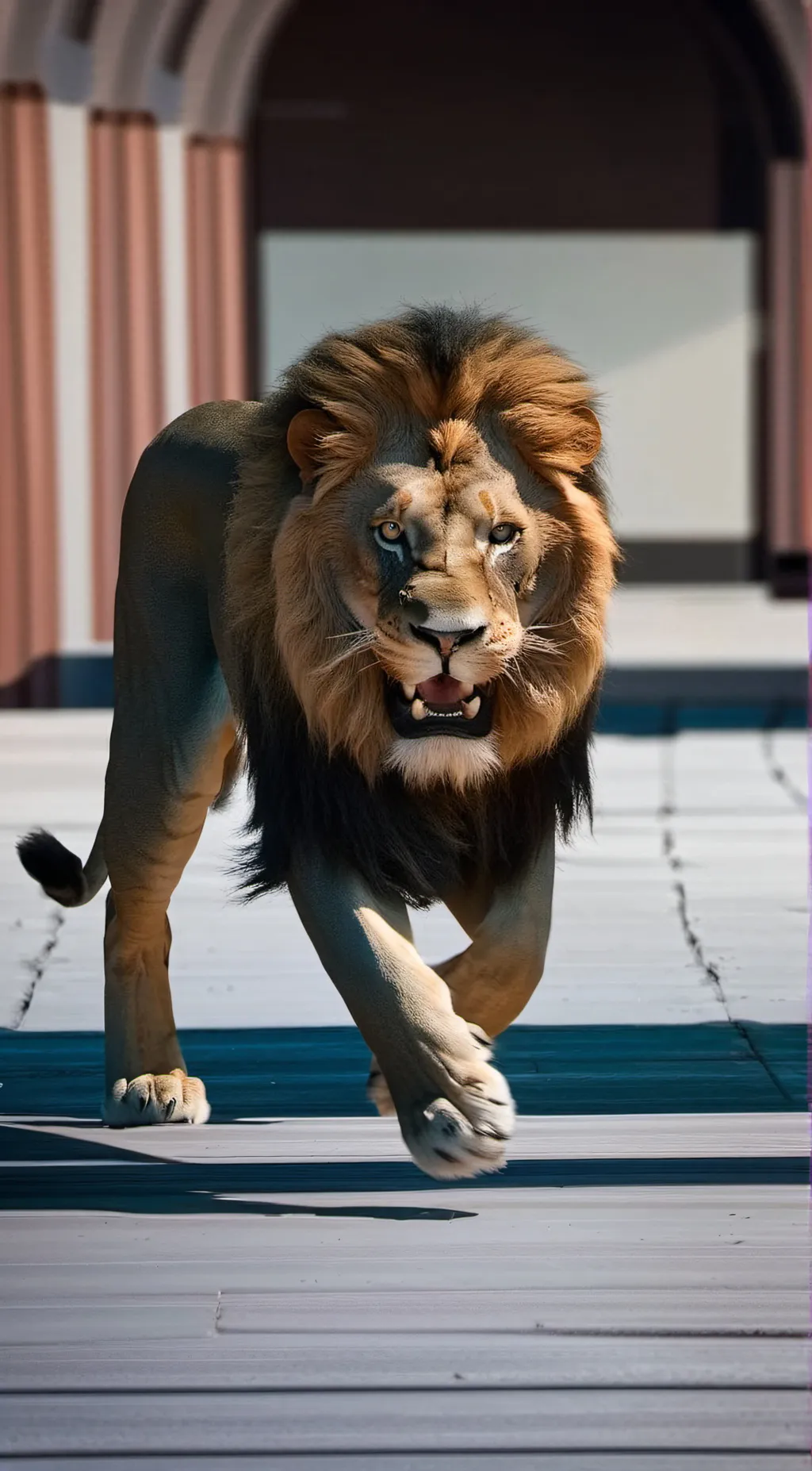 ai character: Jumanji Lion background