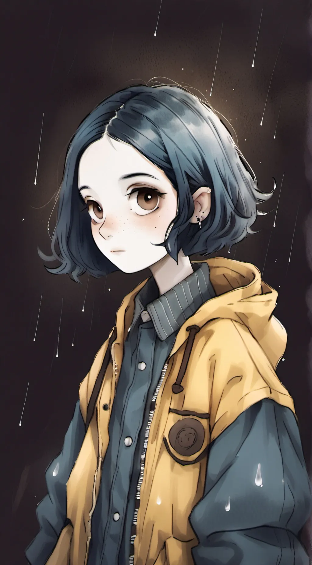 ai character: Coraline background