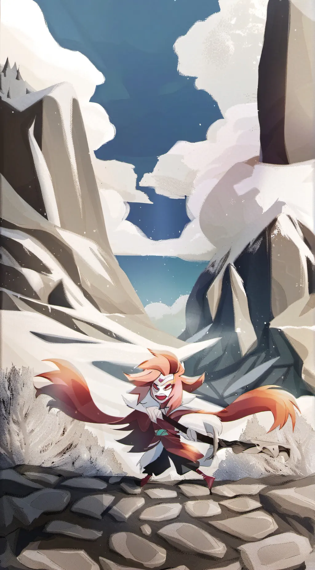 ai character: Radio apple background