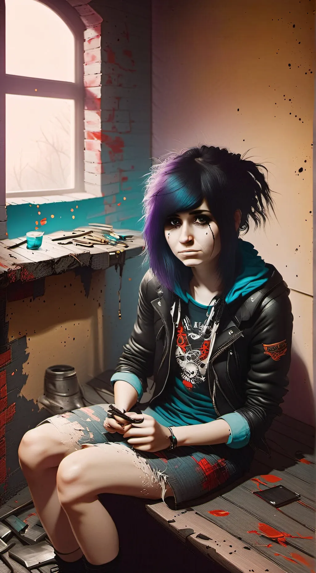 ai character: Hayley  background