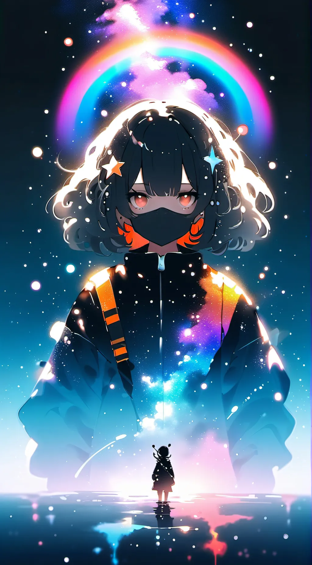 ai character: RAINBOW HASHIRA background