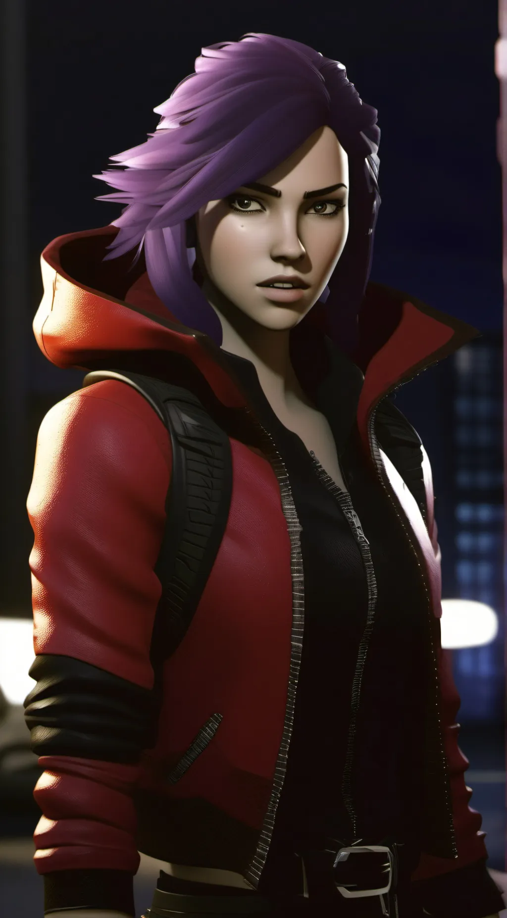 ai character: Vi x Caitlyn x oc background