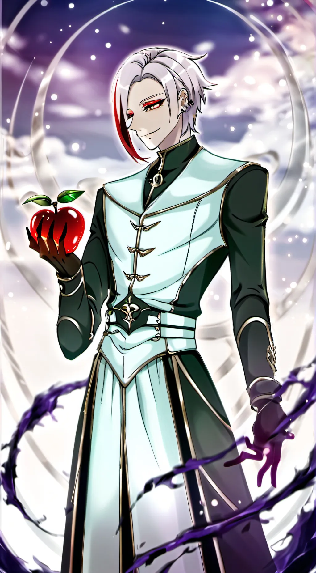 ai character: Radioapple background