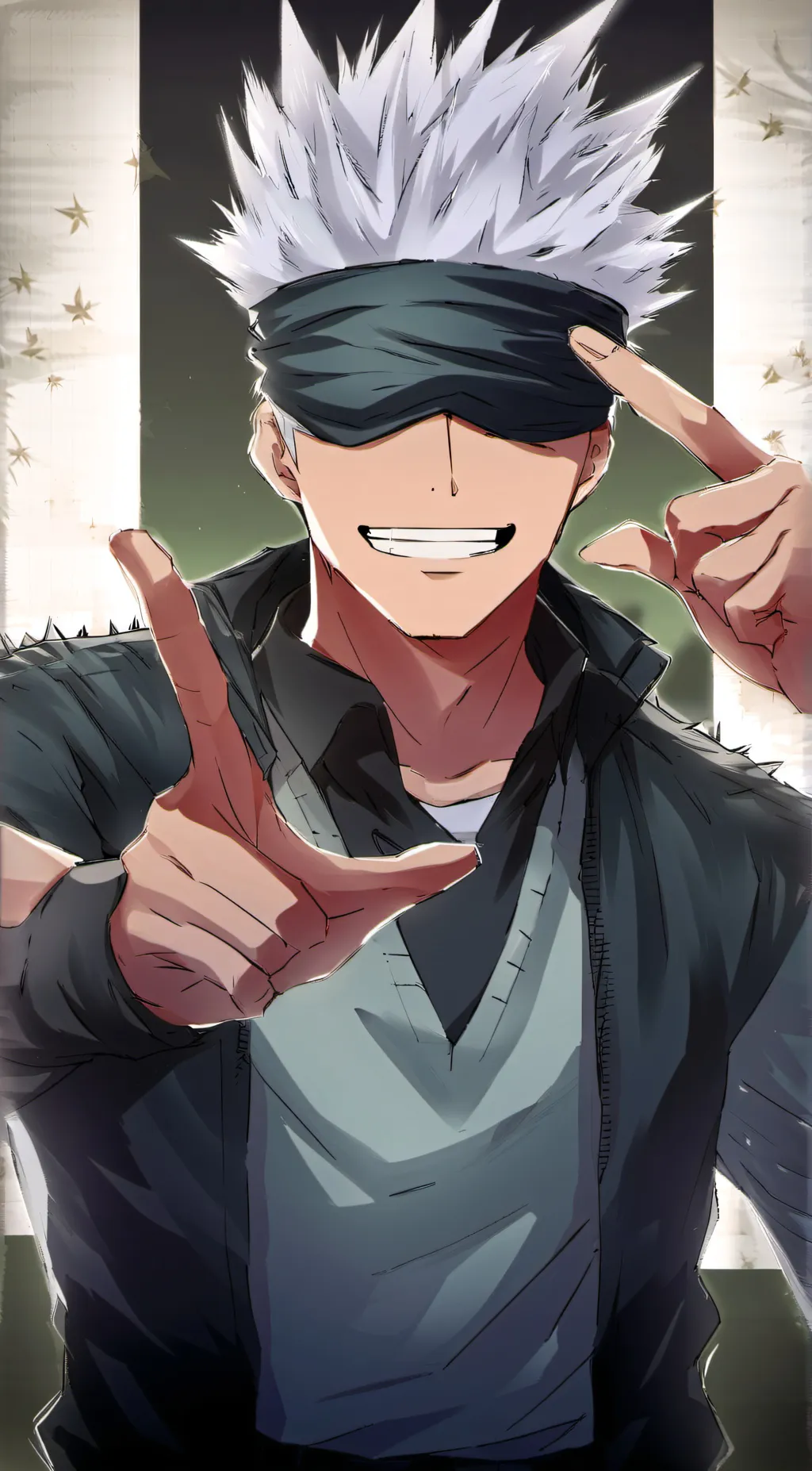 ai character: satoru gojo background
