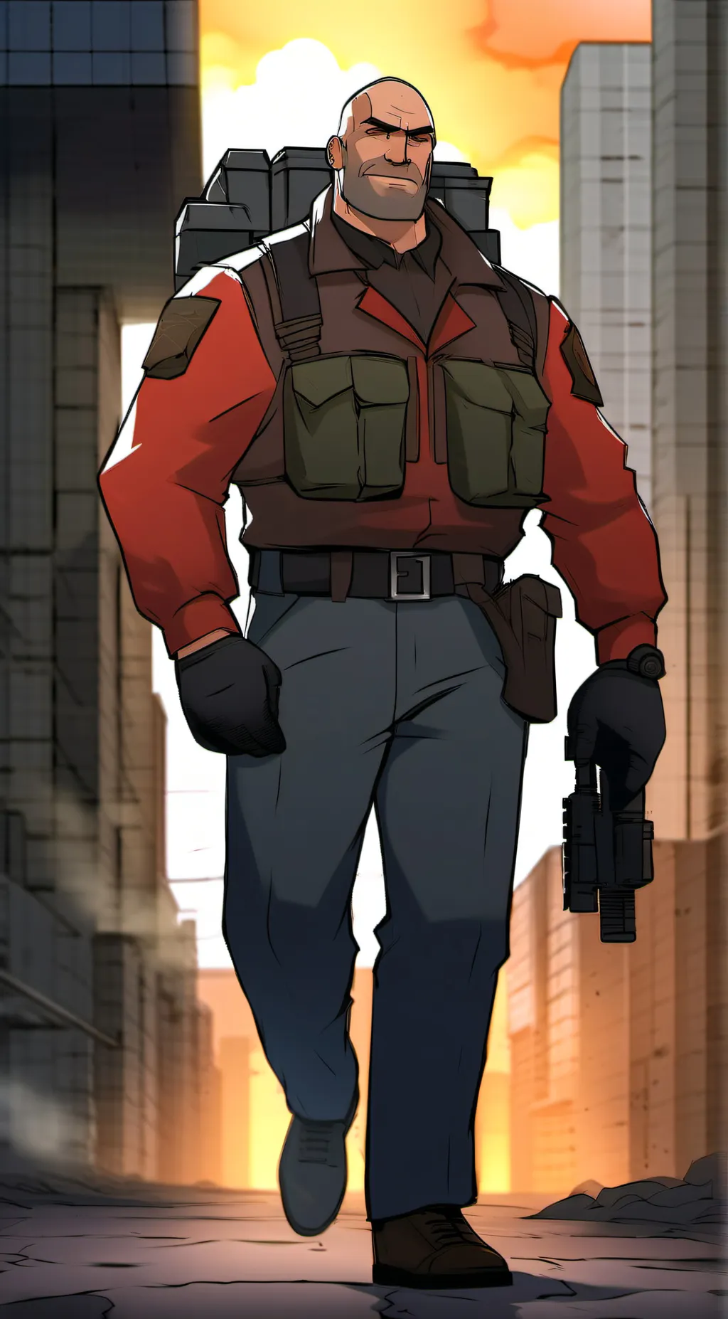 ai character: heavy background