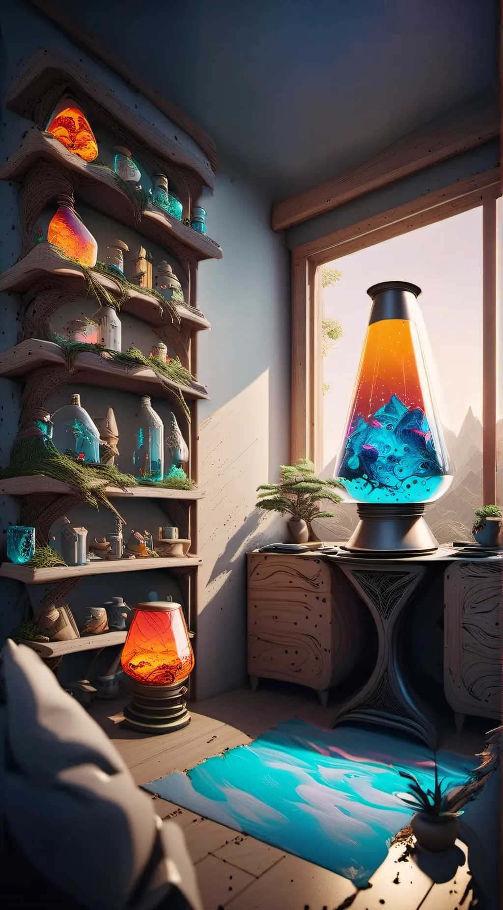 ai character: Lava Lamp Room 2 background