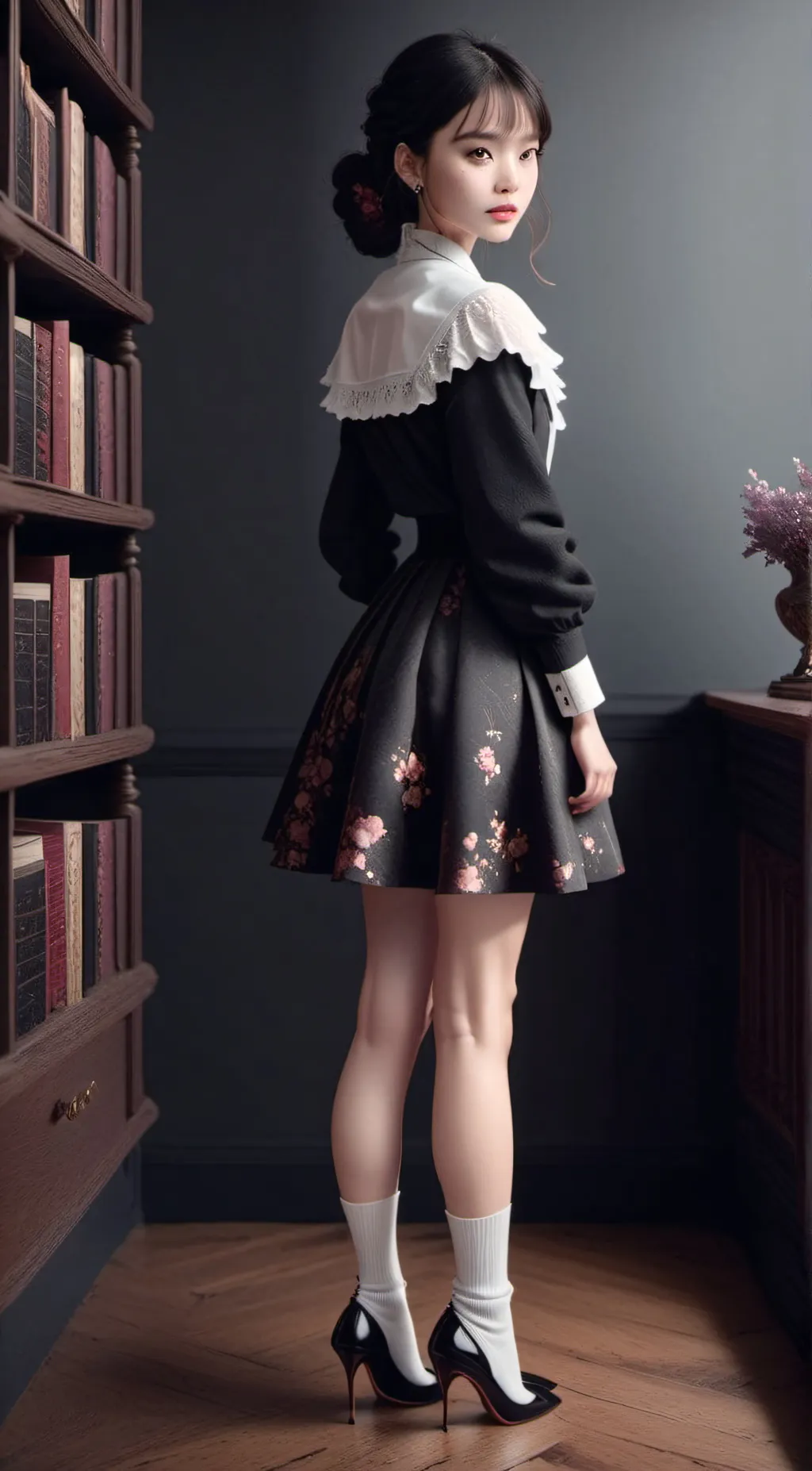 ai character: magical book background