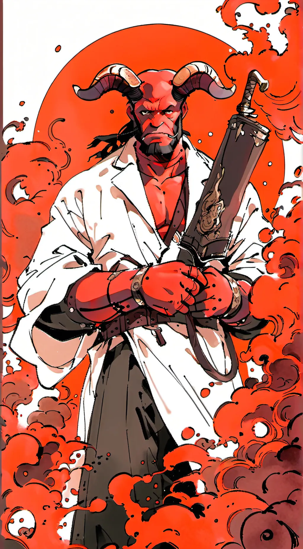 ai character: hellboy background