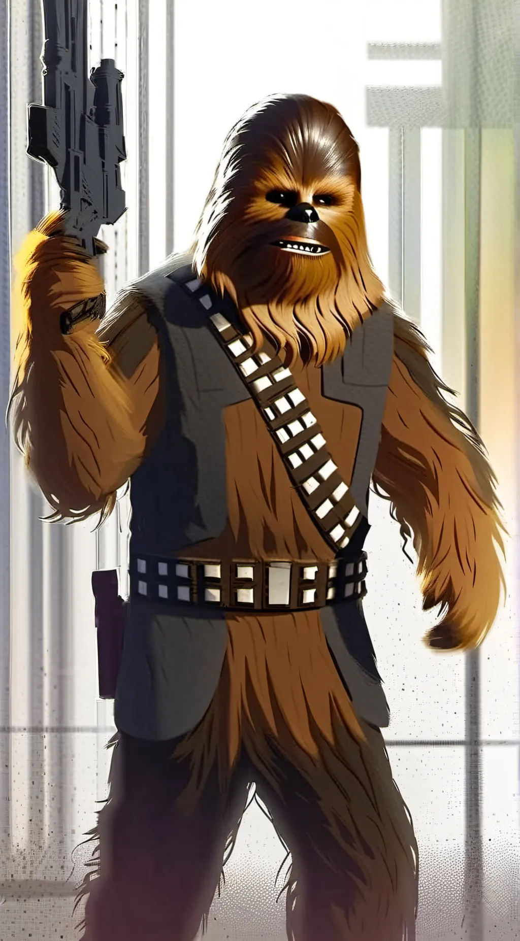 ai character: Chewbacca background