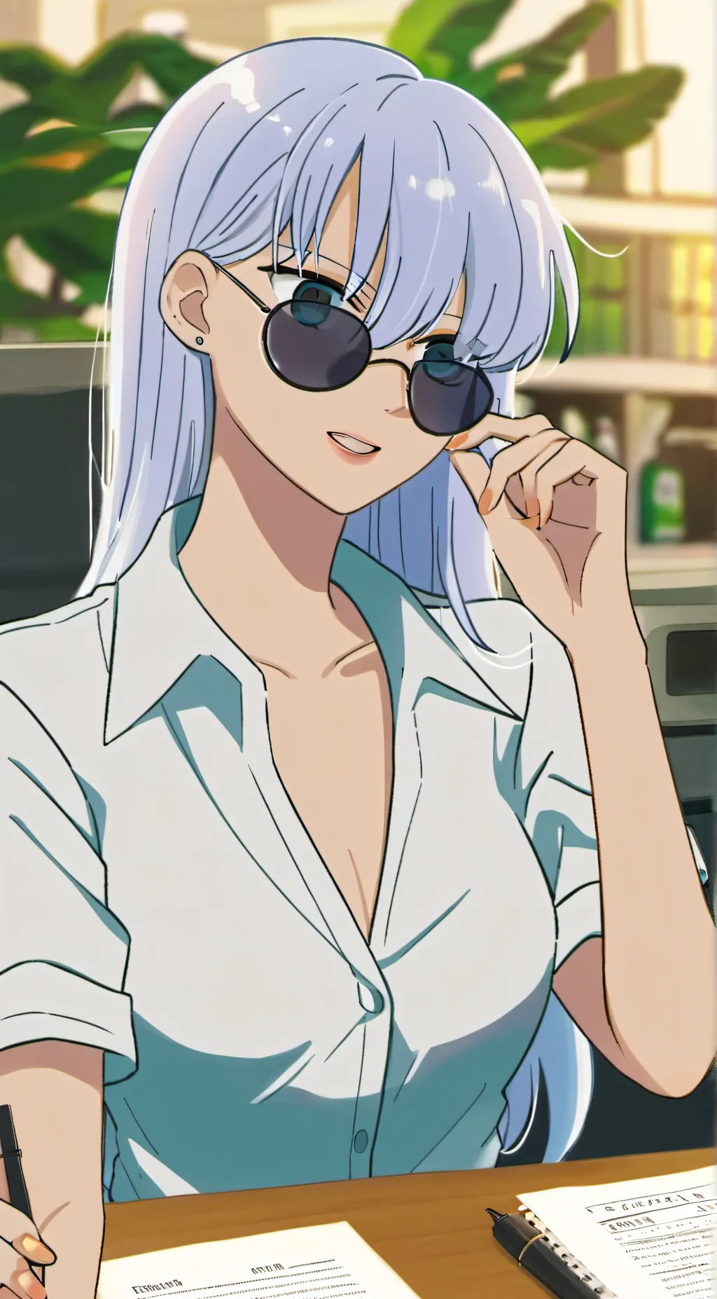 ai character: Female AU Gojo background
