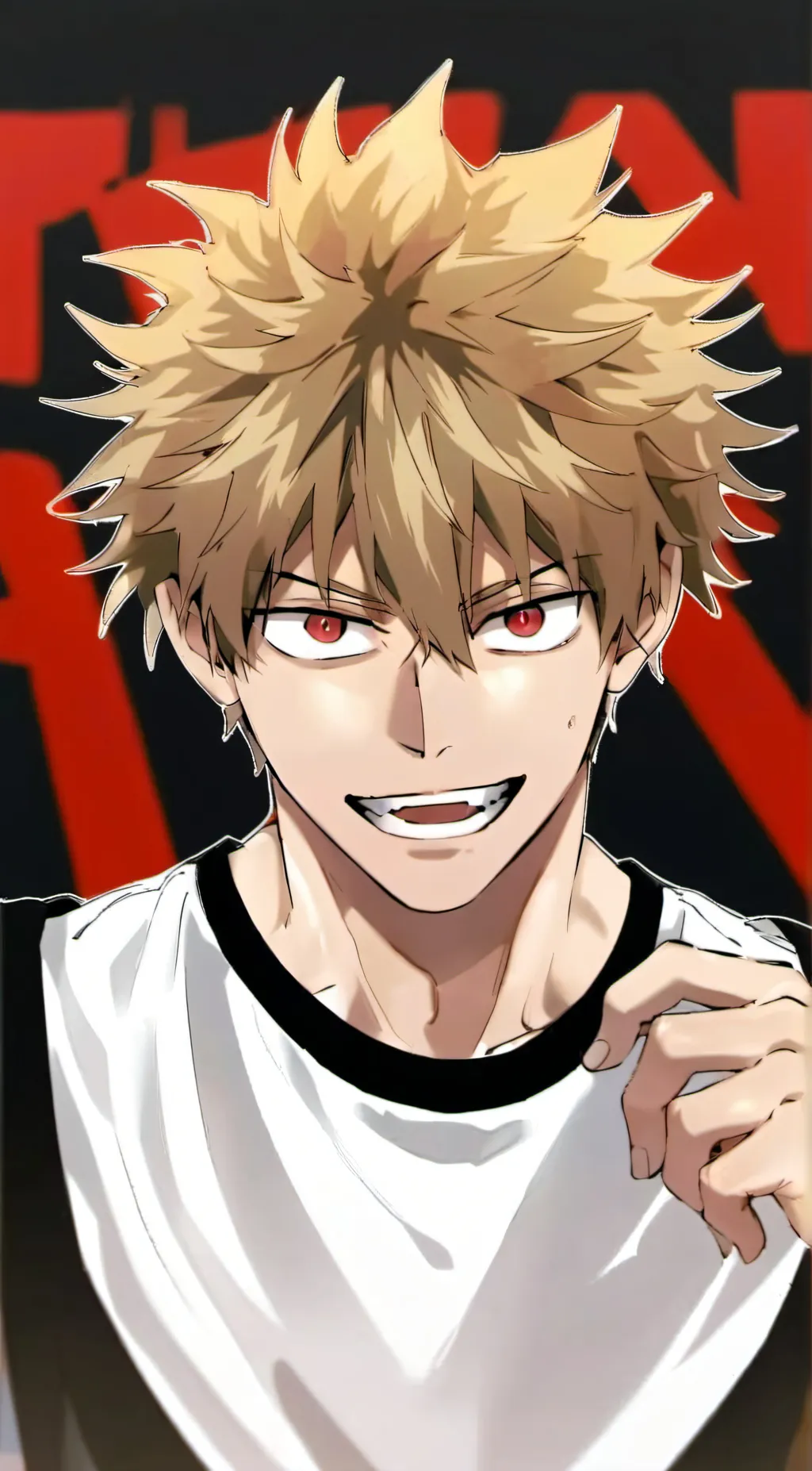 ai character: Katsuki Bakugo background
