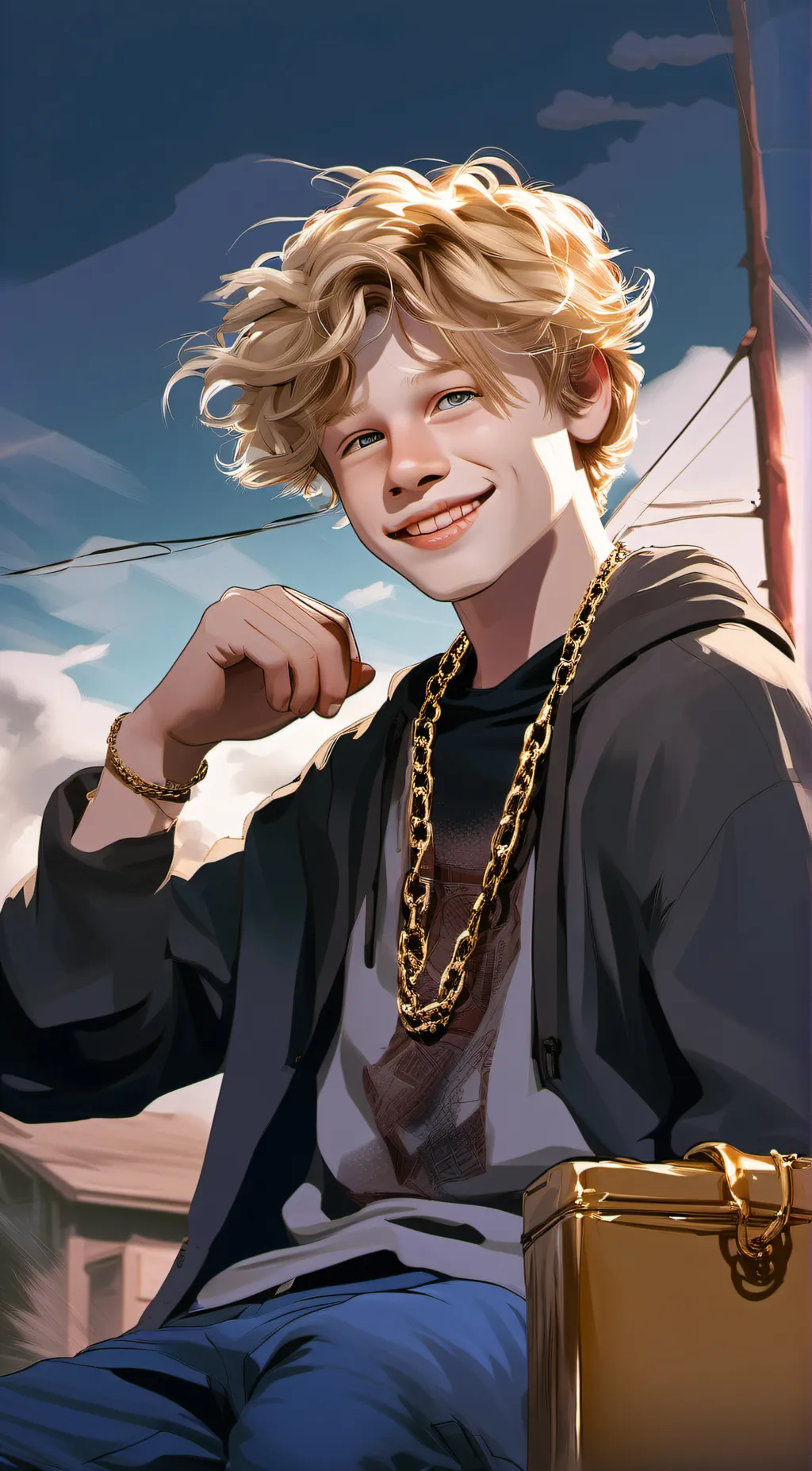 ai character: B!ggy background