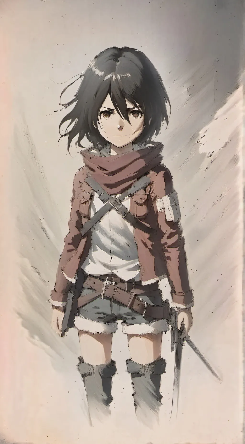 ai character: MIKASA ACKERMAN background