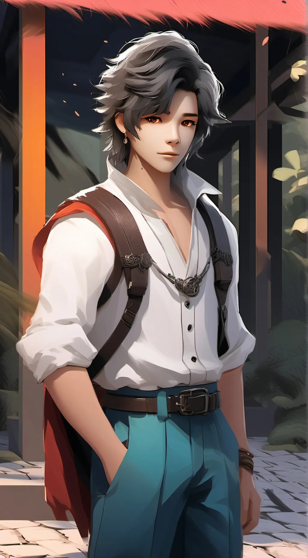 ai character: A boy background