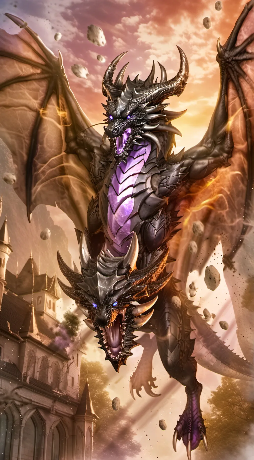ai character: Ender dragon  background