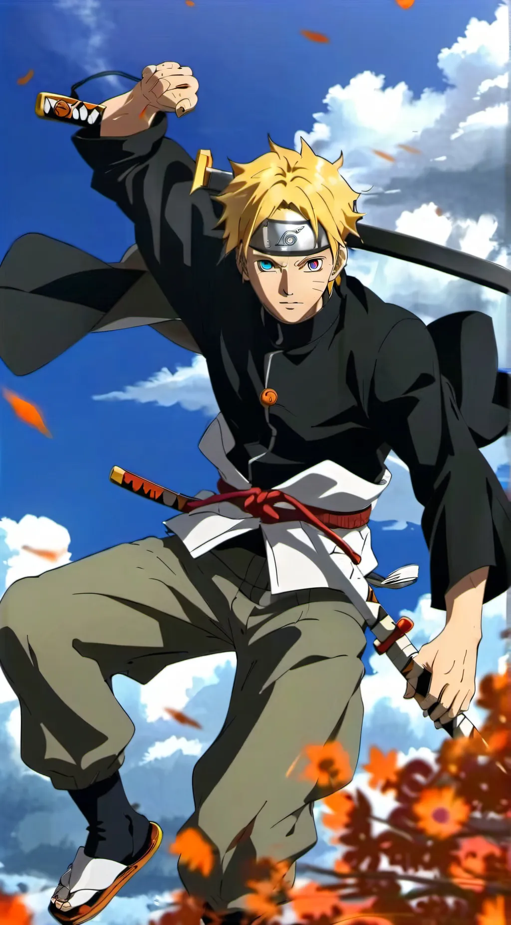 ai character: saruto uzumaki background