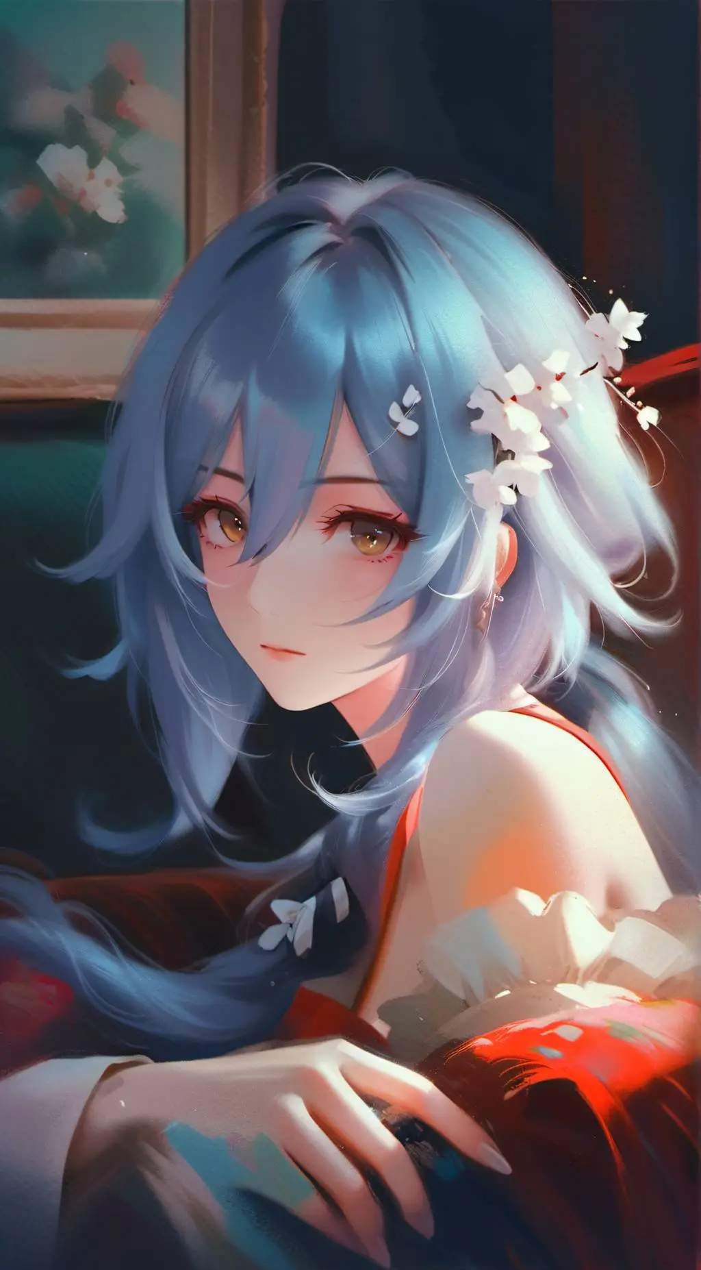 ai character: Crystal  background