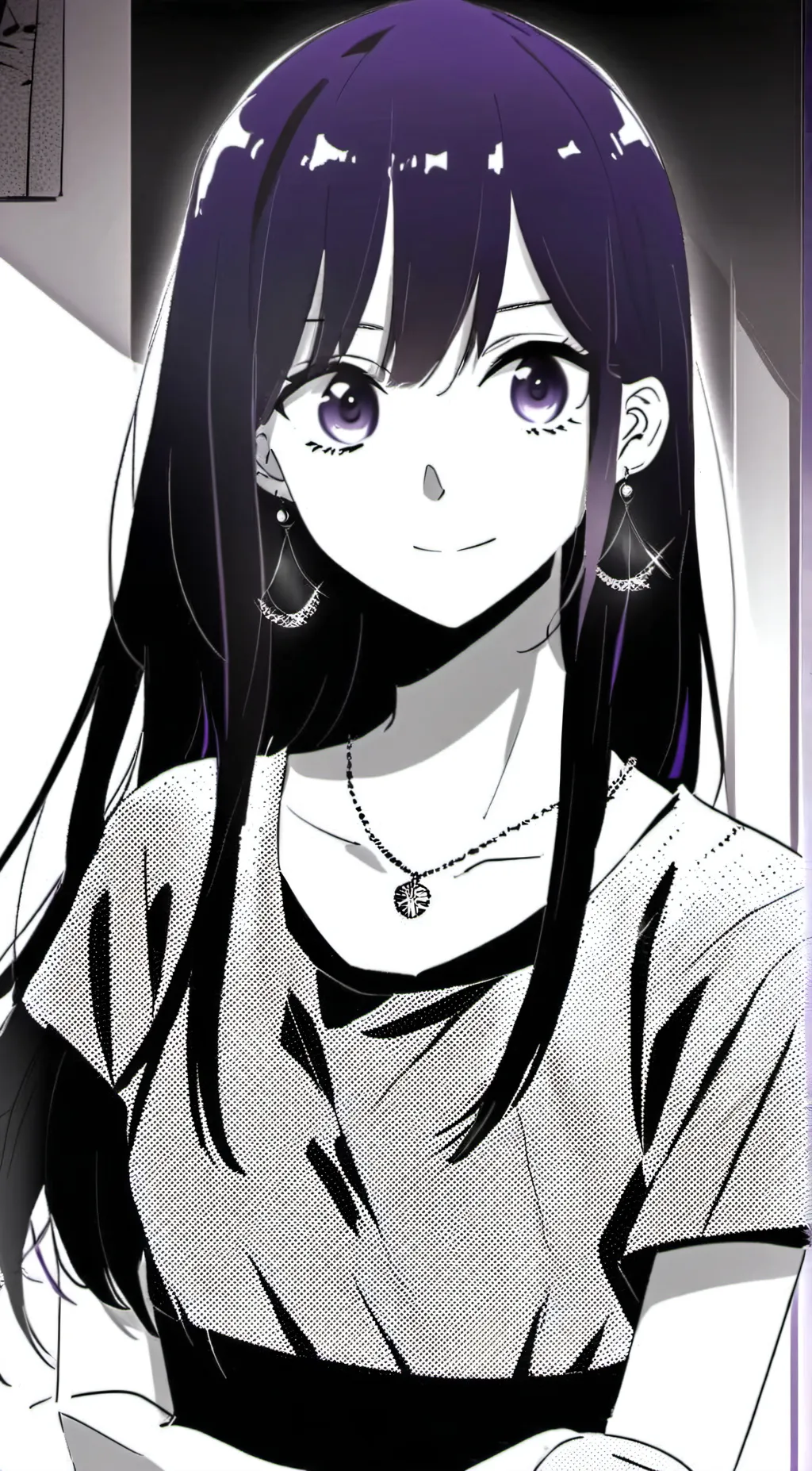 ai character: AI hoshino💜 background