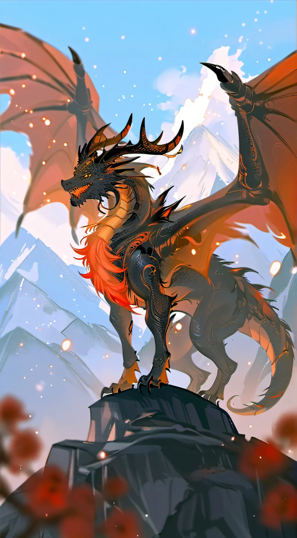 ai character: Dragon hunter camp background