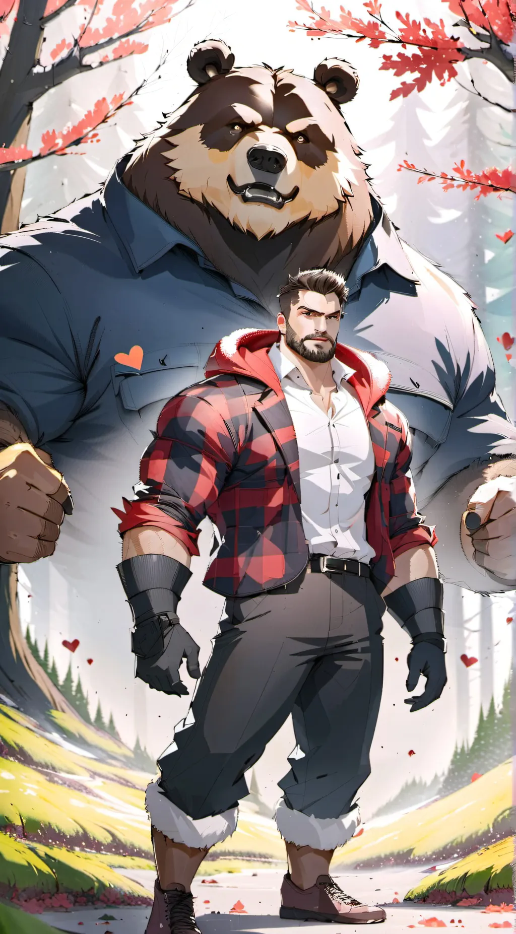 ai character: Werebear Ivan  background