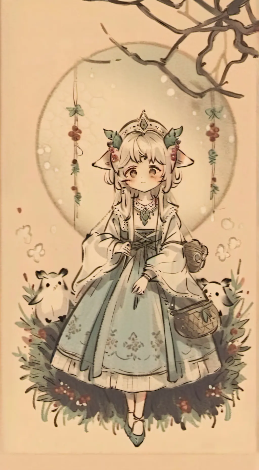 ai character: Rose background