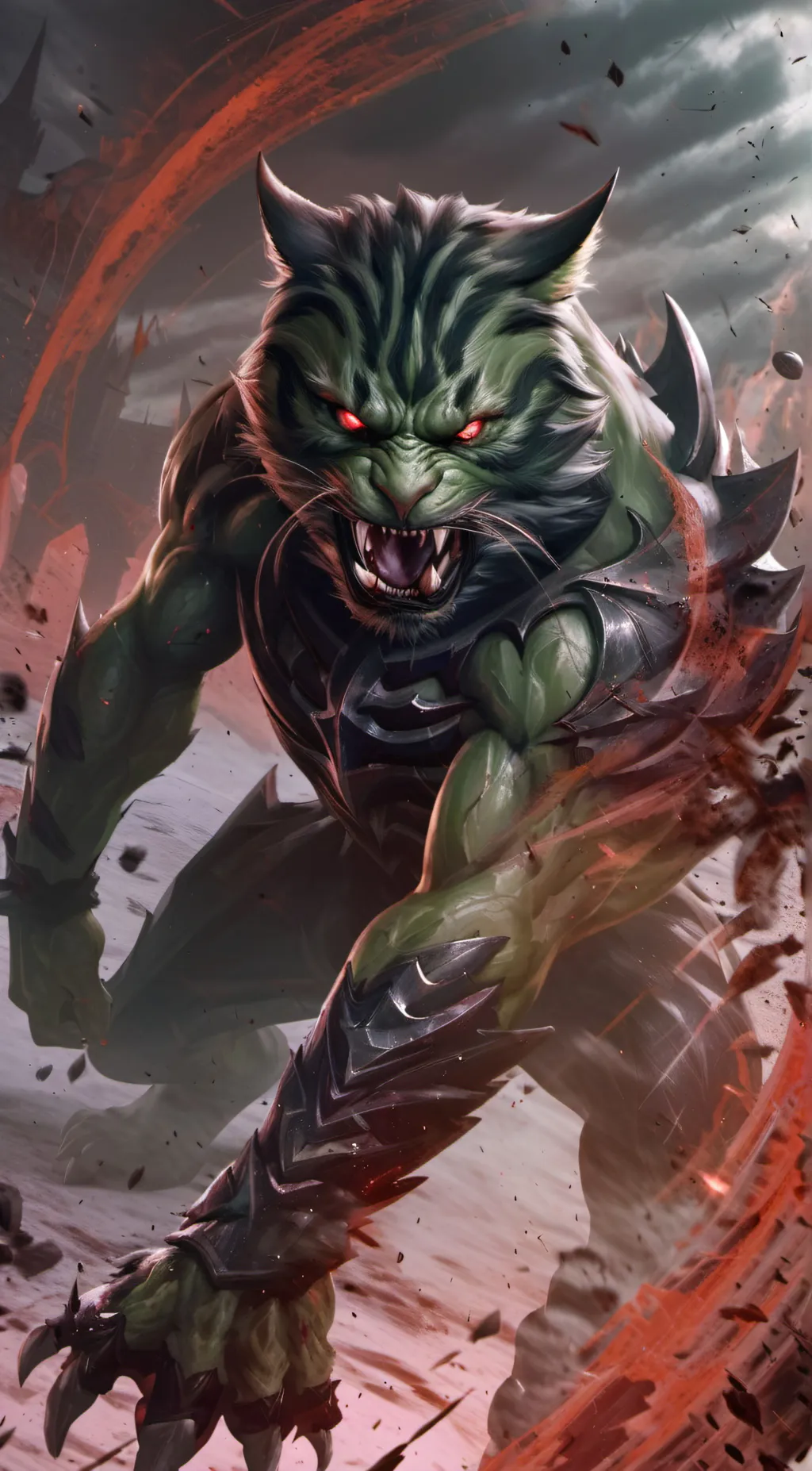 ai character: HULK CAT 🤬🤬 background