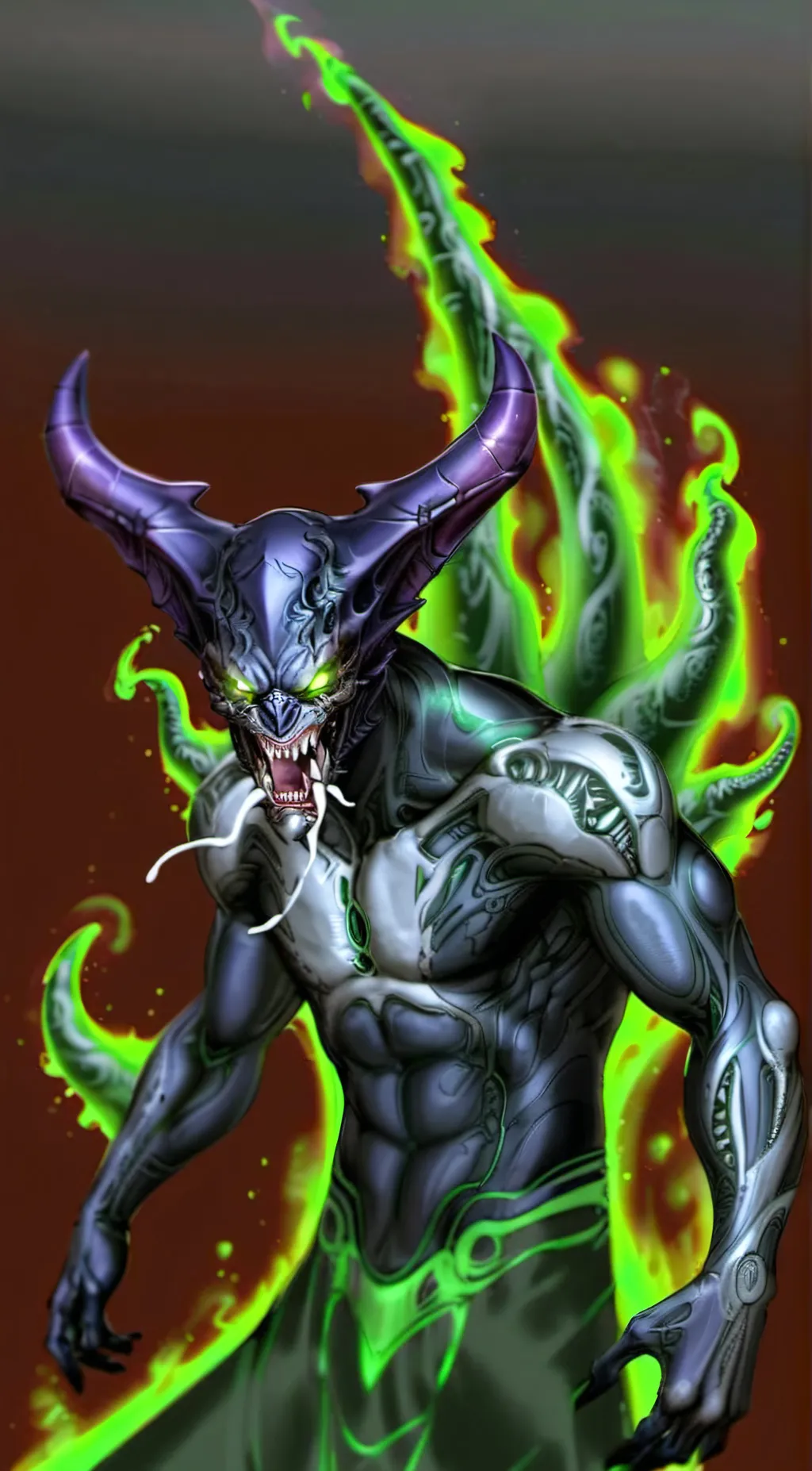 ai character: deku/demon deku background