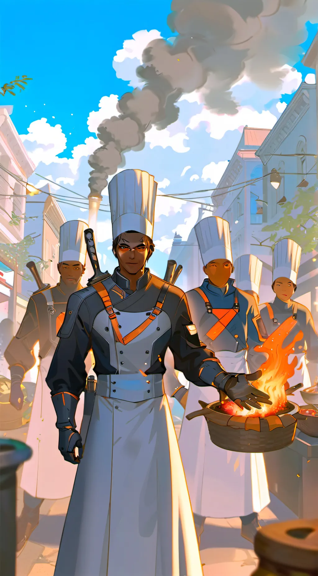ai character: Chef robot 2 background